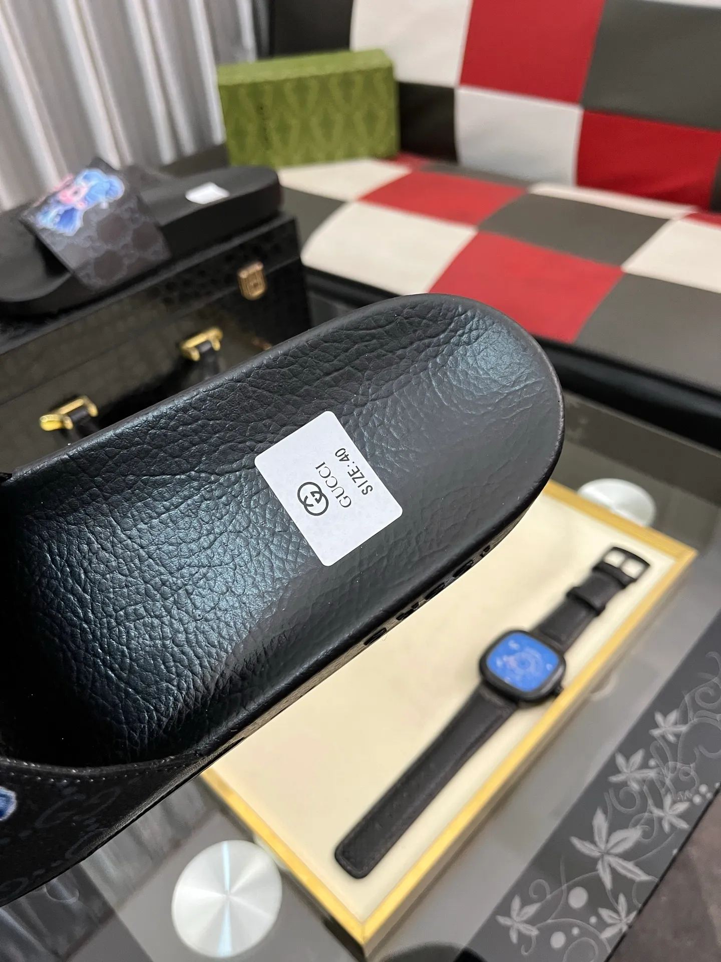 Men's Men's Shoes💰220⌚️⌚️ＧＵＣＣＩ.Gucci.Official website 1:1 popular slippers on sale! Original original material 🩴 SIZE: 38-46 (45.46 non-refundable)